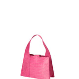 Borsa a mano da donna Vera pelle effetto cocco 07220-C02 FUXIA Roberta Rossi