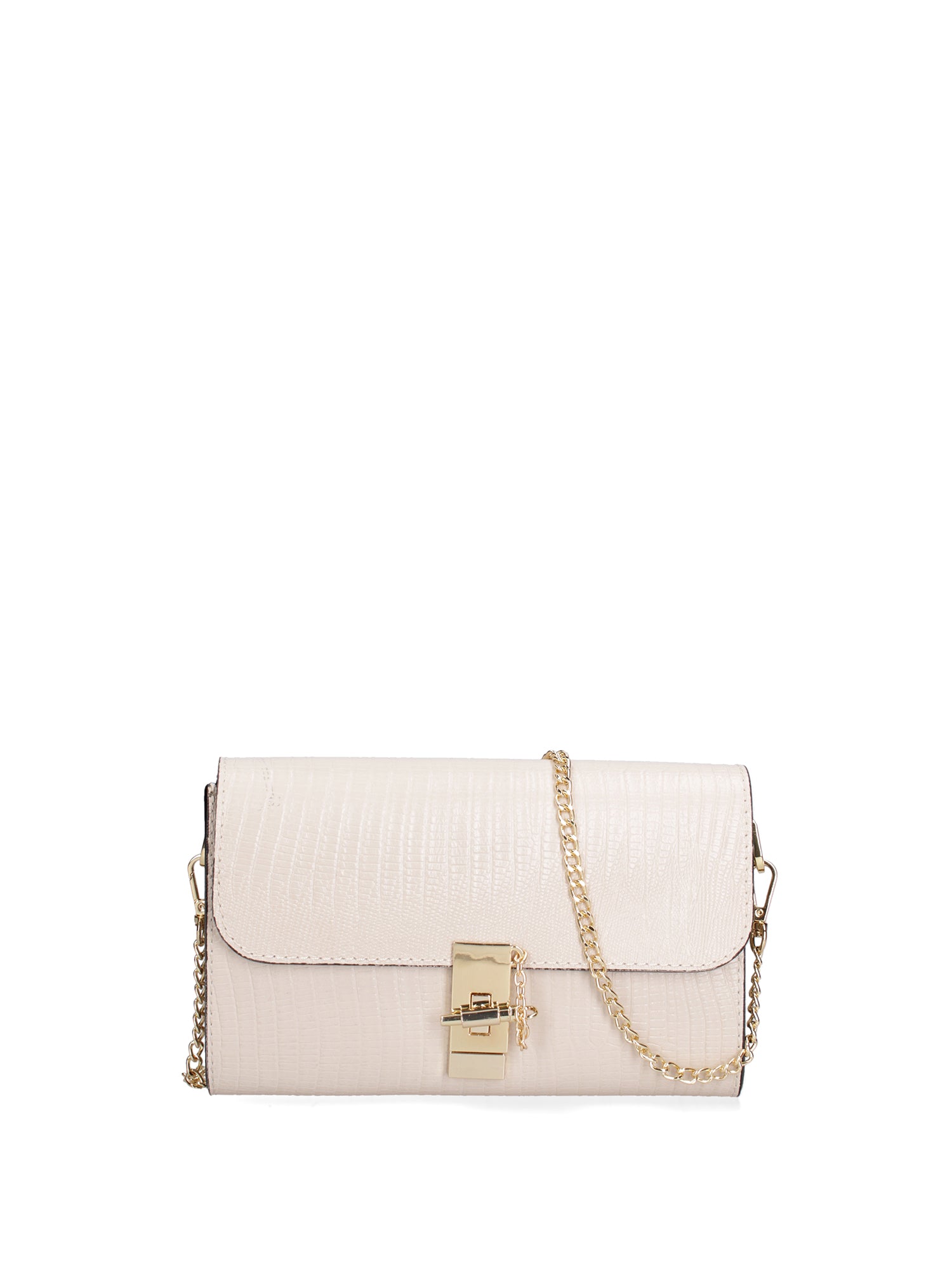 Borsa a tracolla da donna Vera pelle 00734-LU37 BEIGE Viola Castellani
