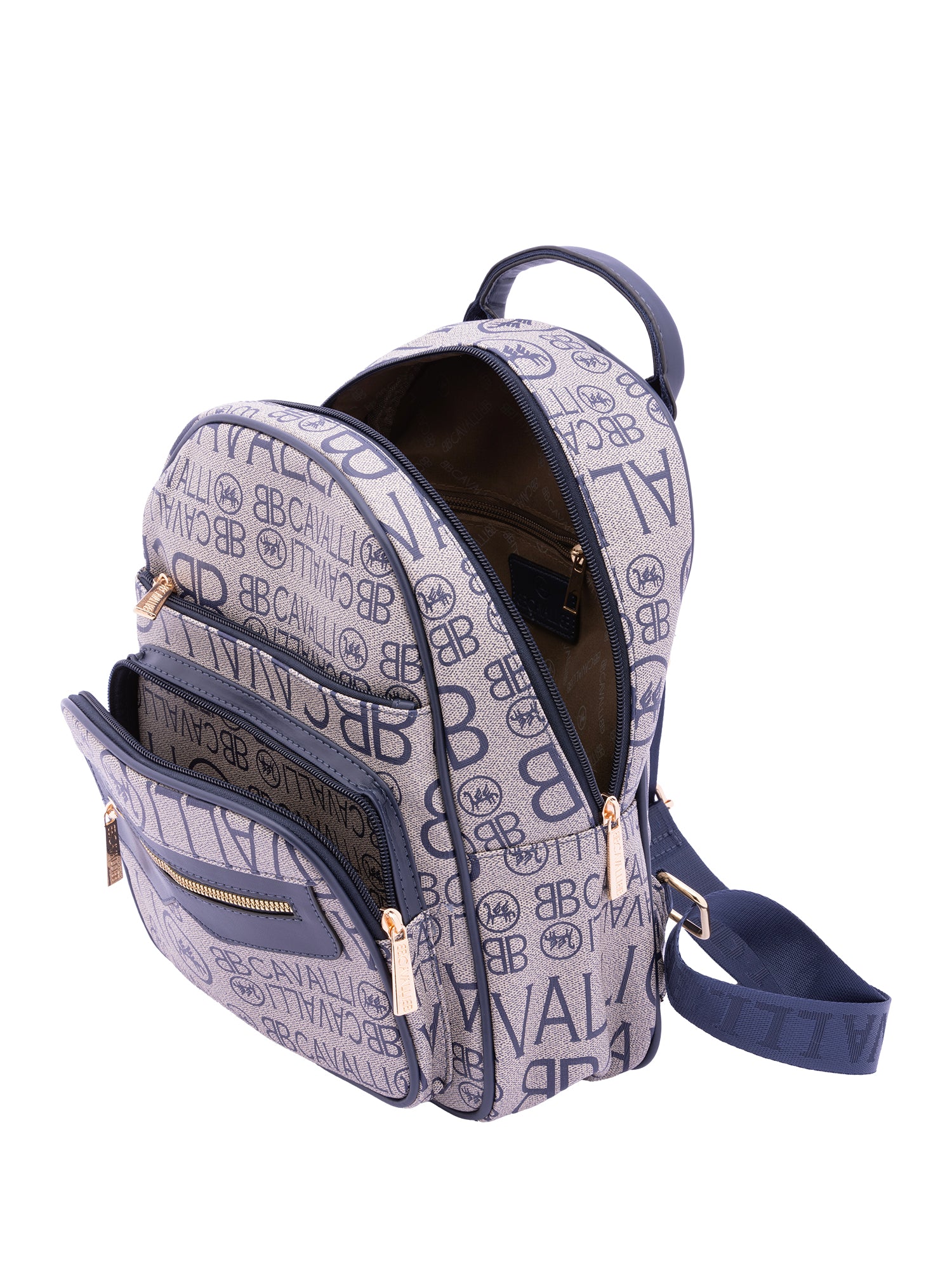Zaino da donna in ecopelle Casual BC1372-BLU B Cavalli