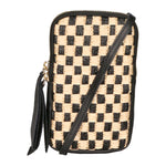 Alessandria Borsa a tracolla da donna Paglia Tabru 05001-NERO BEIGE Gave Lux