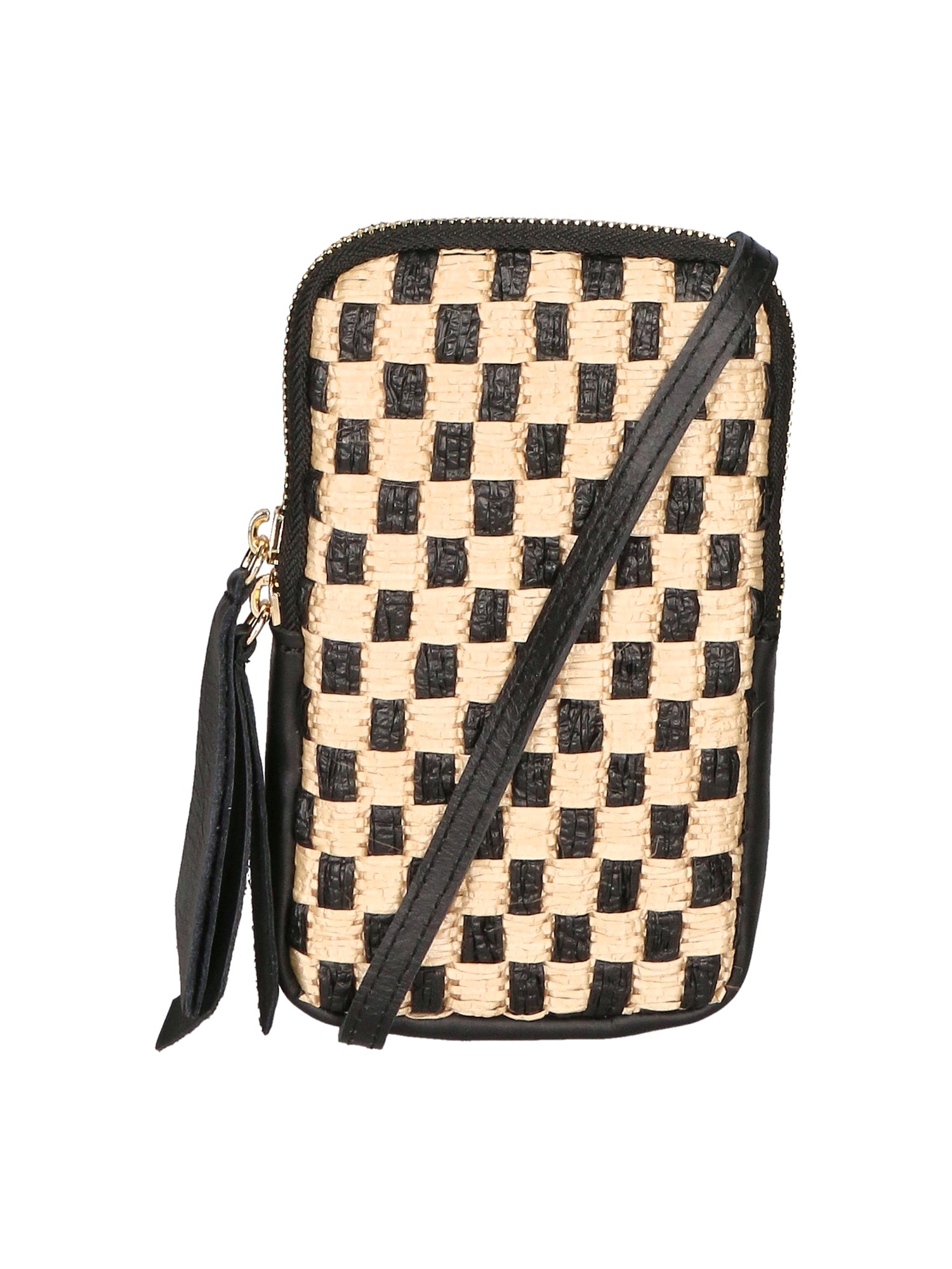 Alessandria Borsa a tracolla da donna Paglia Tabru 05001-NERO BEIGE Gave Lux