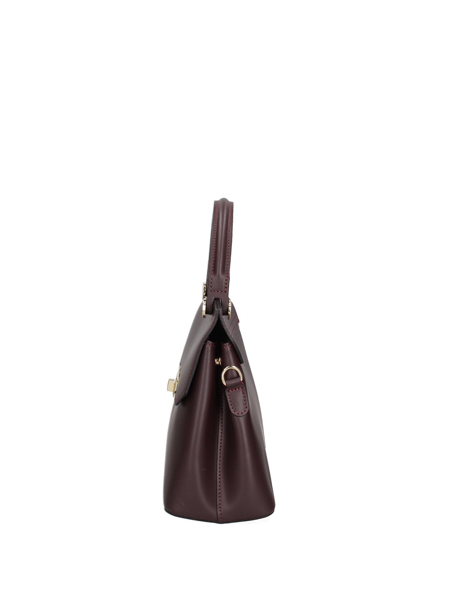 Borsa a mano da donna 100% vera pelle 7708-L133 BORDO' Viola Castellani