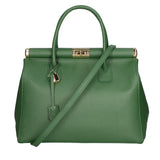 Aleria Borsa a mano da donna Vera pelle 8005-D47 VERDE MELA Gave Lux