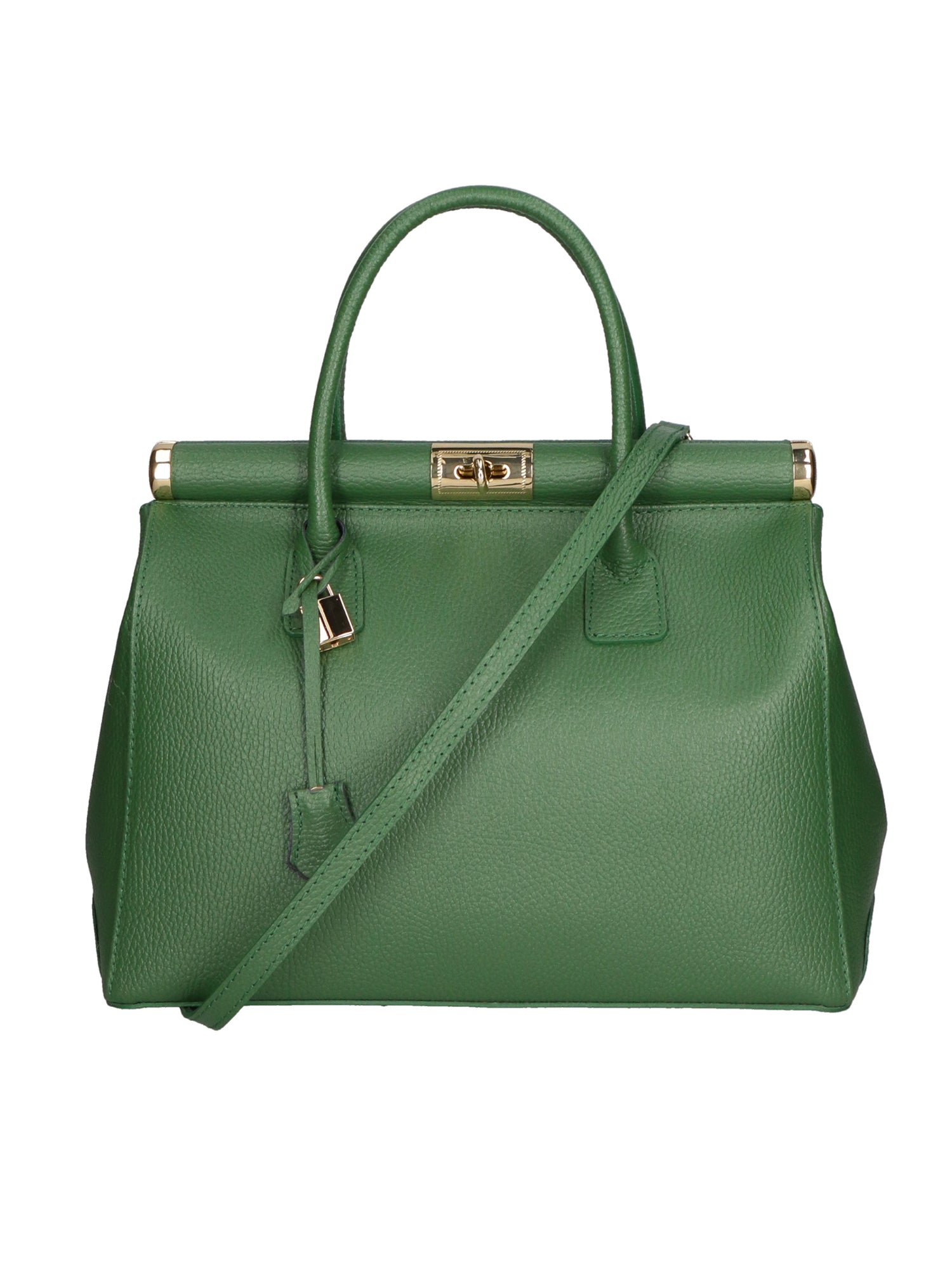 Aleria Borsa a mano da donna Vera pelle 8005-D47 VERDE MELA Gave Lux