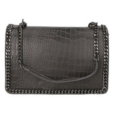 Crystalline Borsa a tracolla da donna Vera pelle 80066-GRIGIO Gave Lux