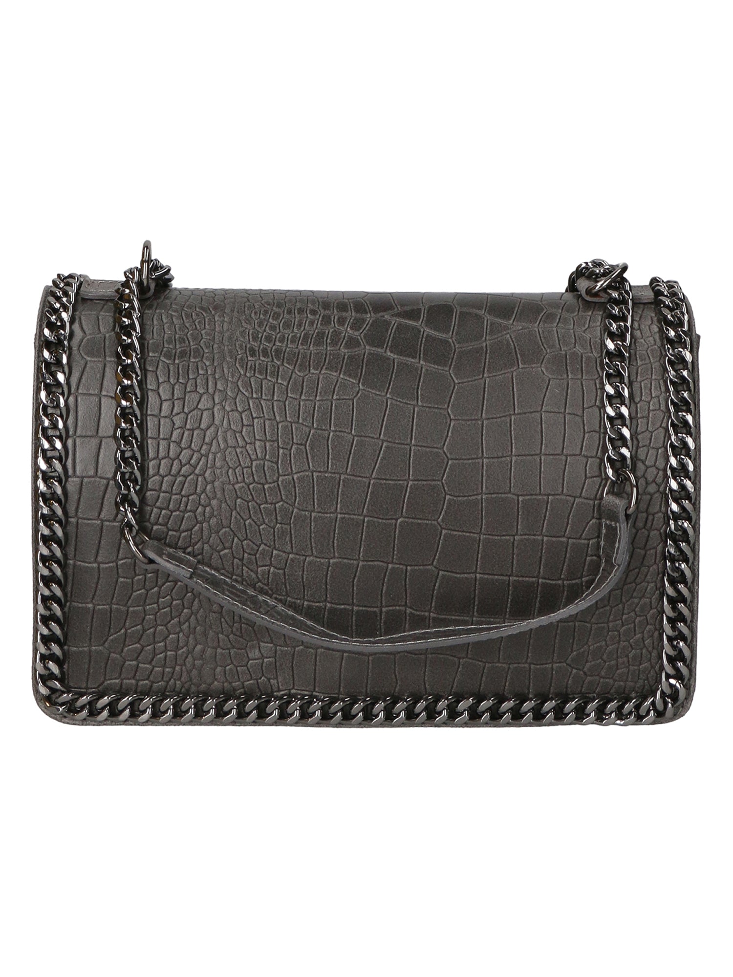 Crystalline Borsa a tracolla da donna Vera pelle 80066-GRIGIO Gave Lux