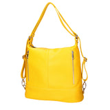 Vera pelle 07135-D04 GIALLO Borsa a spalla convertibile Anjelica Viola Castellani