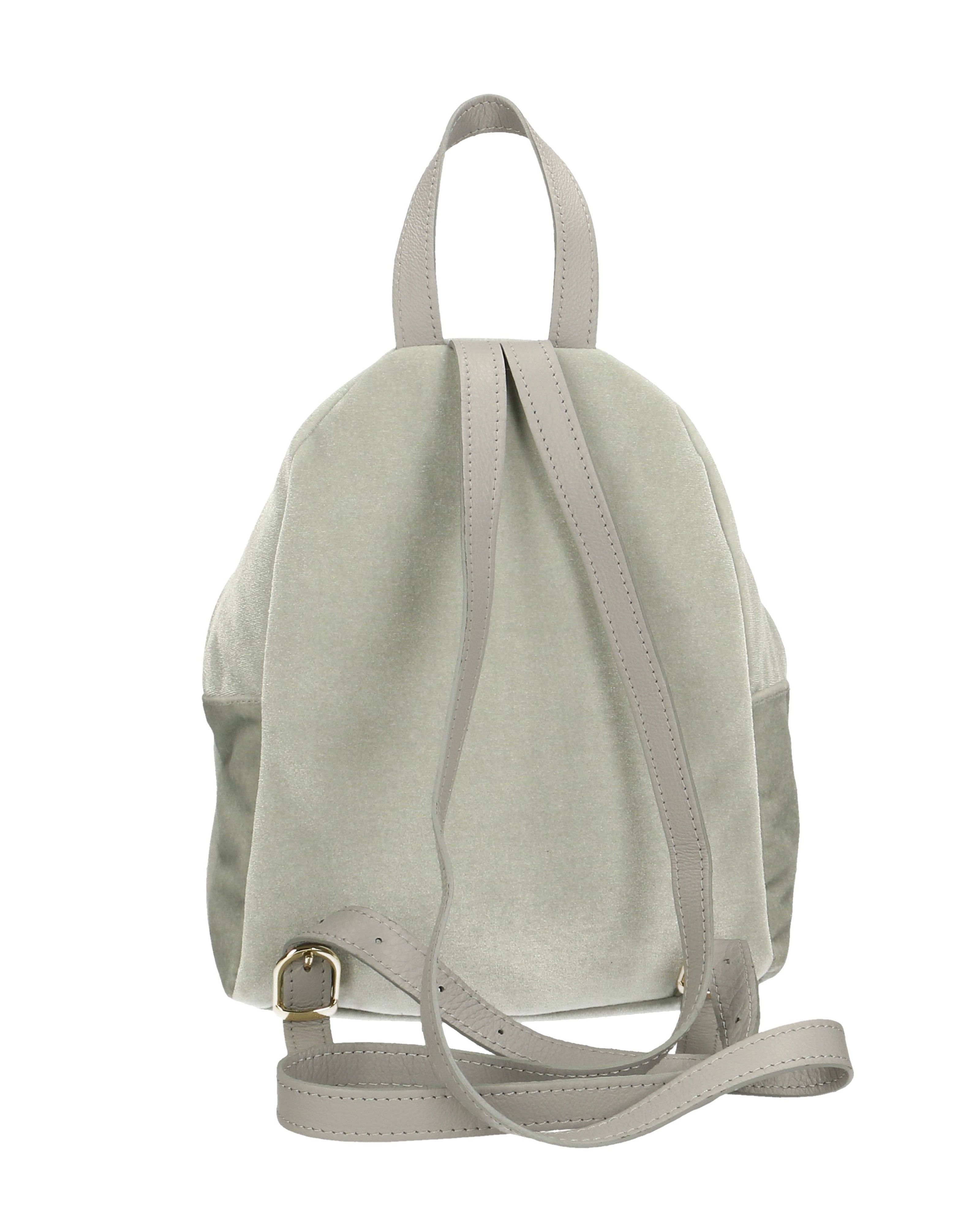 Belluno 8933-GRIGIO Zaino da donna in velluto Gave Lux
