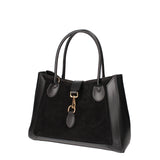 Jordana Borsa a mano da donna Vera pelle e suede 07150-NERO Viola Castellani