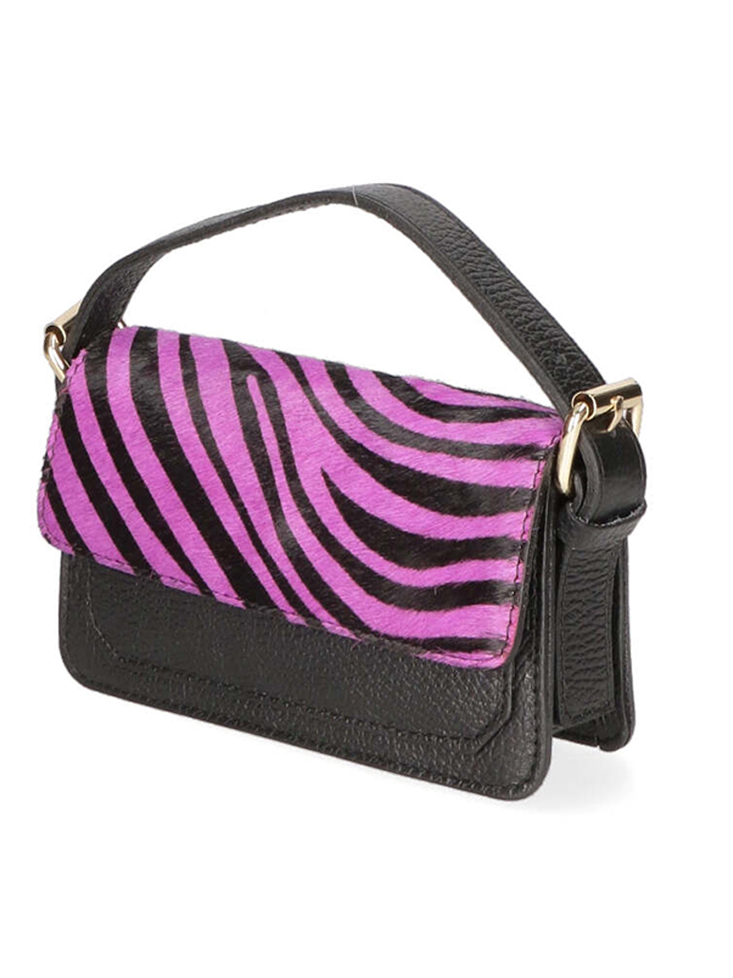 Aleide Borsa a mano da donna Vera pelle 04858-ZEBRA FUXIA Gave Lux