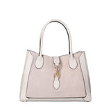 Jordana Borsa a mano da donna Vera pelle e suede 07150-L119 GRIGIO CHIARO Viola Castellani