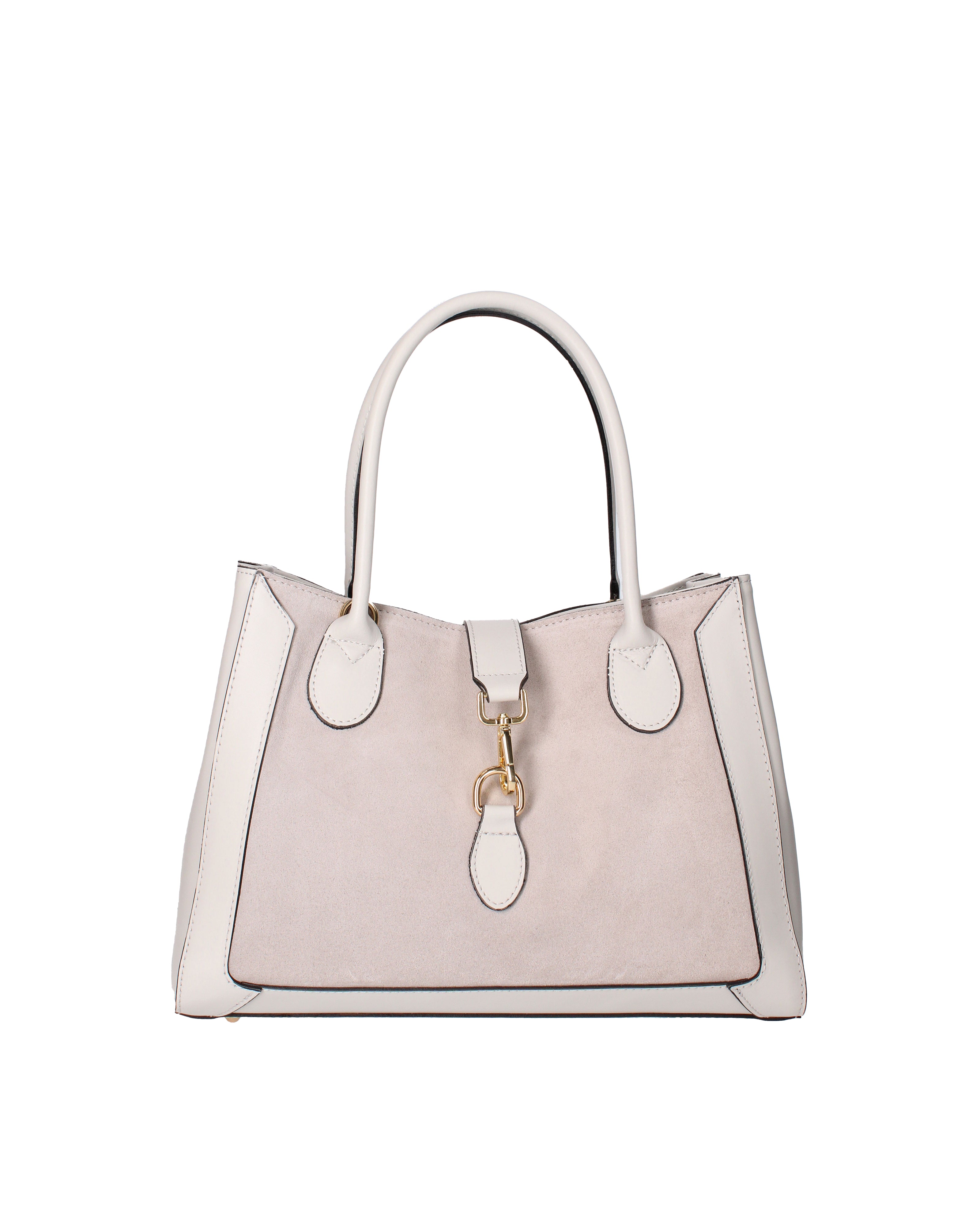Jordana Borsa a mano da donna Vera pelle e suede 07150-L119 GRIGIO CHIARO Viola Castellani