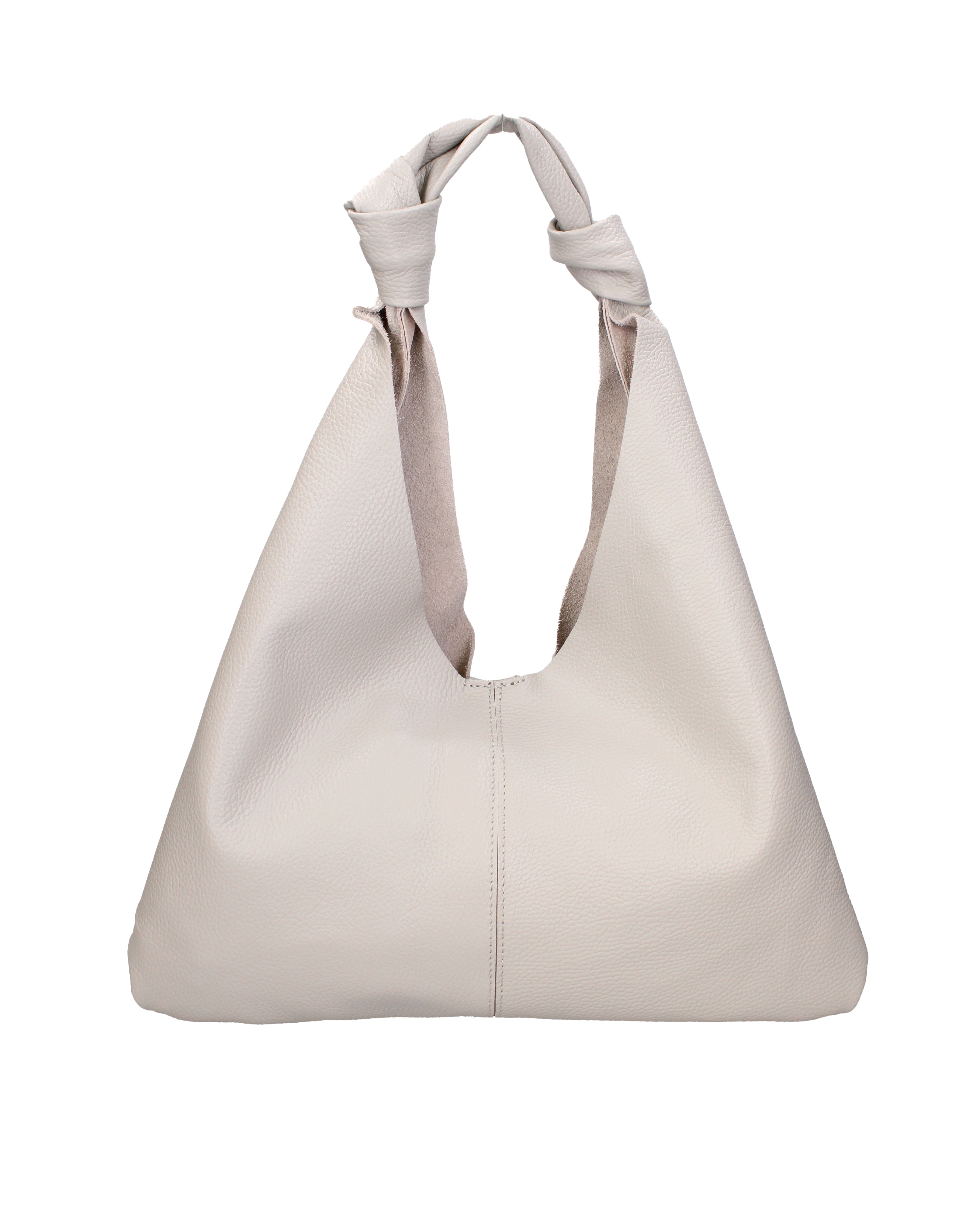 Borsa a spalla da donna 100% vera pelle 07156-D86 GRIGIO PERLA Viola Castellani