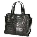 Ariana Borsa a mano da donna Vera pelle stampata cocco 05435-C28 NERO Gave Lux