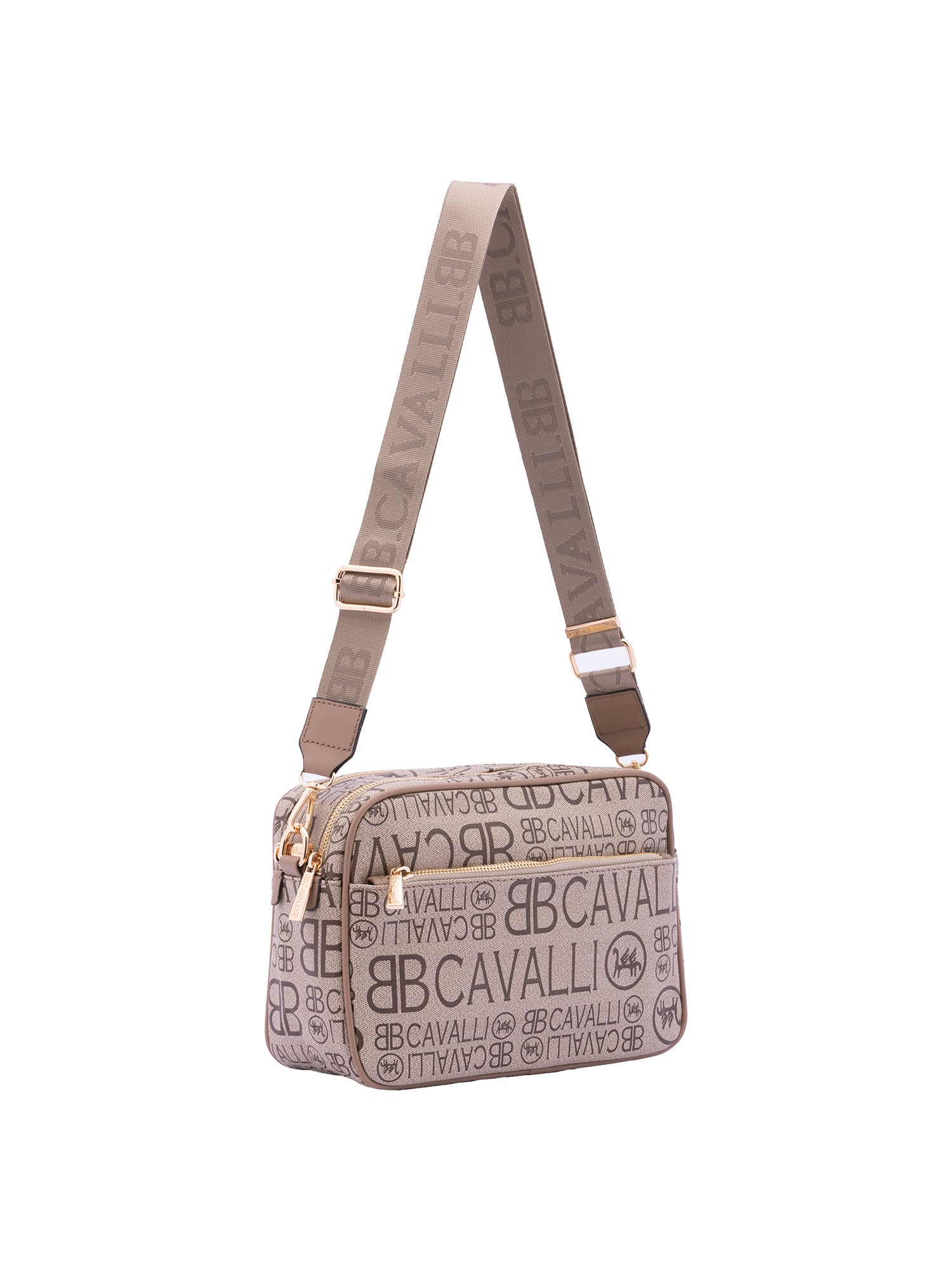 Borsa a tracolla da donna Ecopelle BC1416-KHAKI B Cavalli