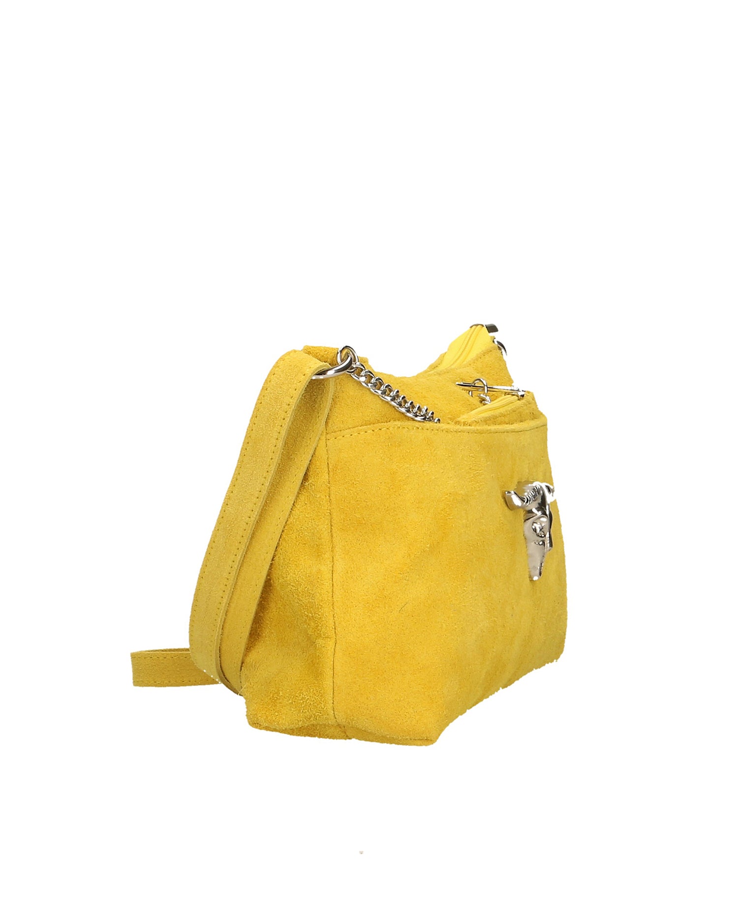 Embera Elite Borsa a tracolla donna Vera pelle scamosciata 8650-GIALLO Gave Lux