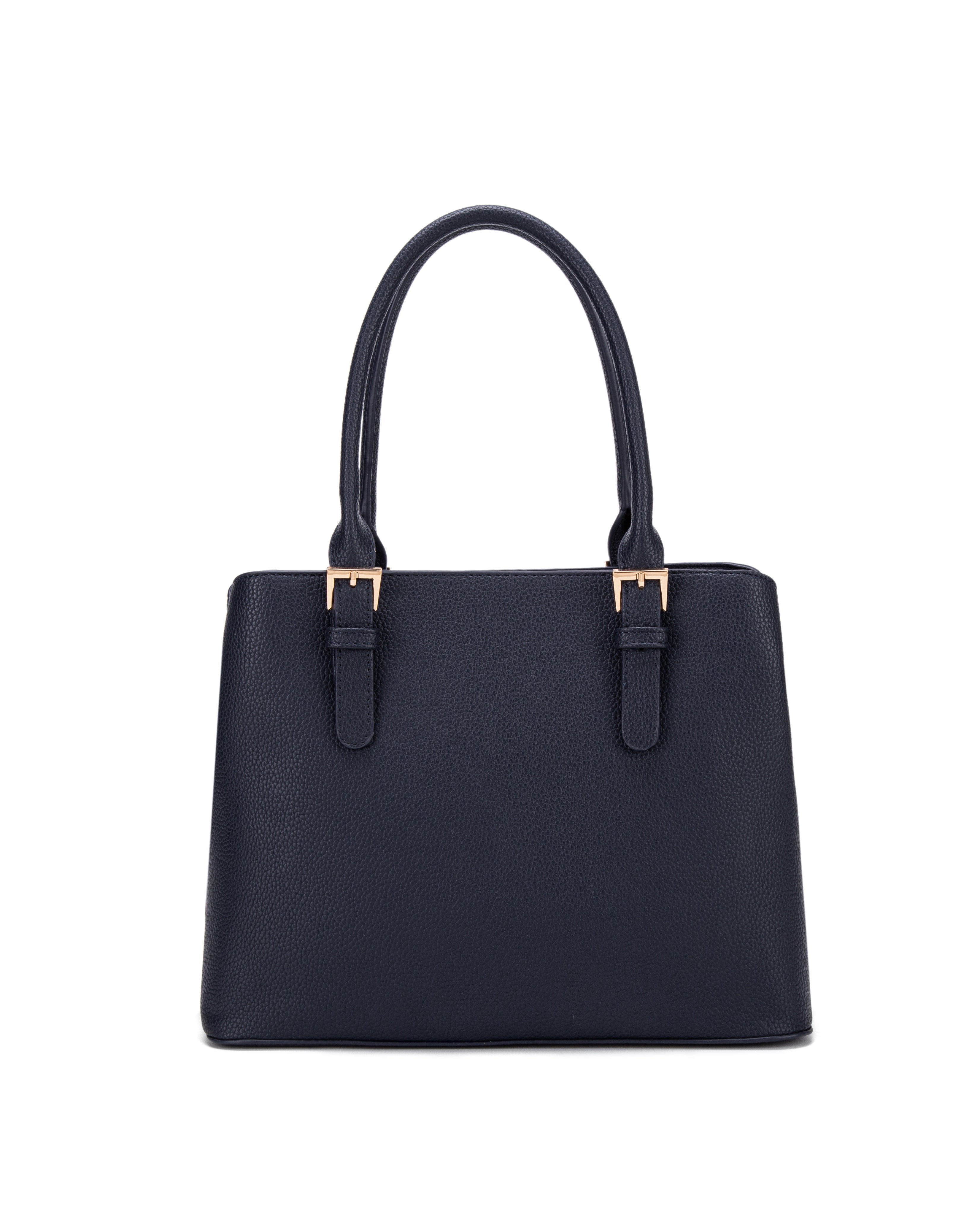 Borsa a mano da donna 100% pelle vegana PU 716-2PT-NAVYBLUE Diana&co