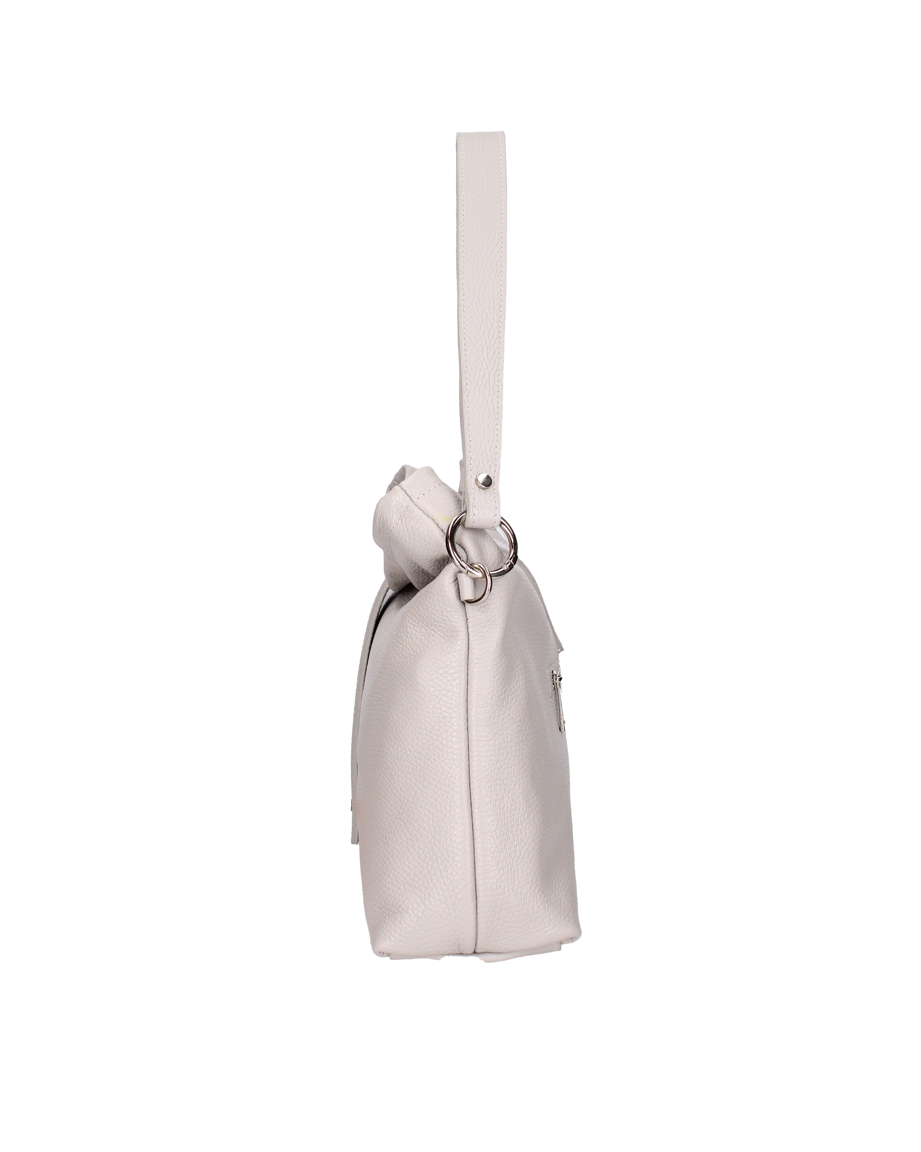 Grace Borsa a spalla da donna Vera pelle 07158-D86 GRIGIO PERLA Viola Castellani