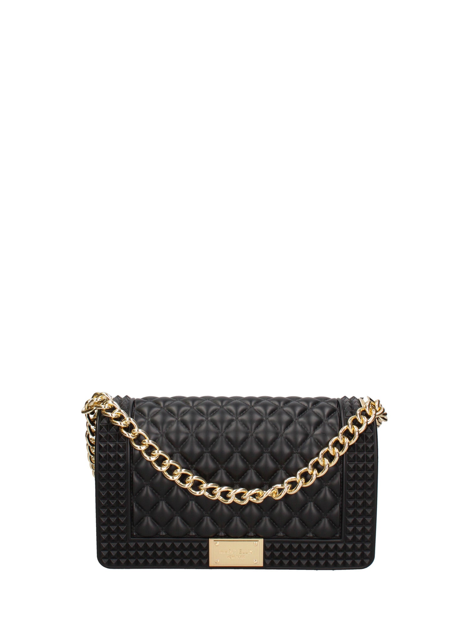 Borsa a mano donna 100% gomma FLAT PENKA M-BLACK-GOLD Marc Ellis