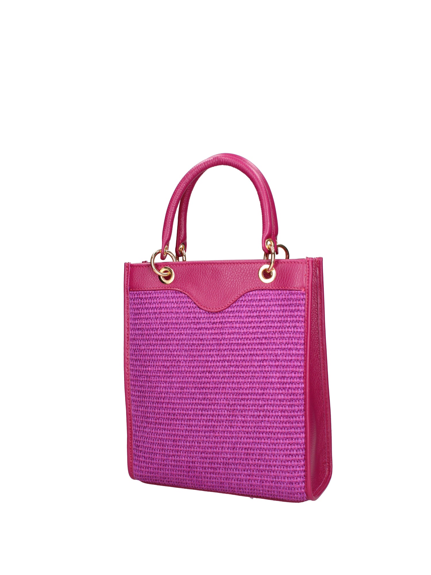 Borsa a mano da donna Misto pelle e tessuto 07149-D517 UVA Roberta Rossi