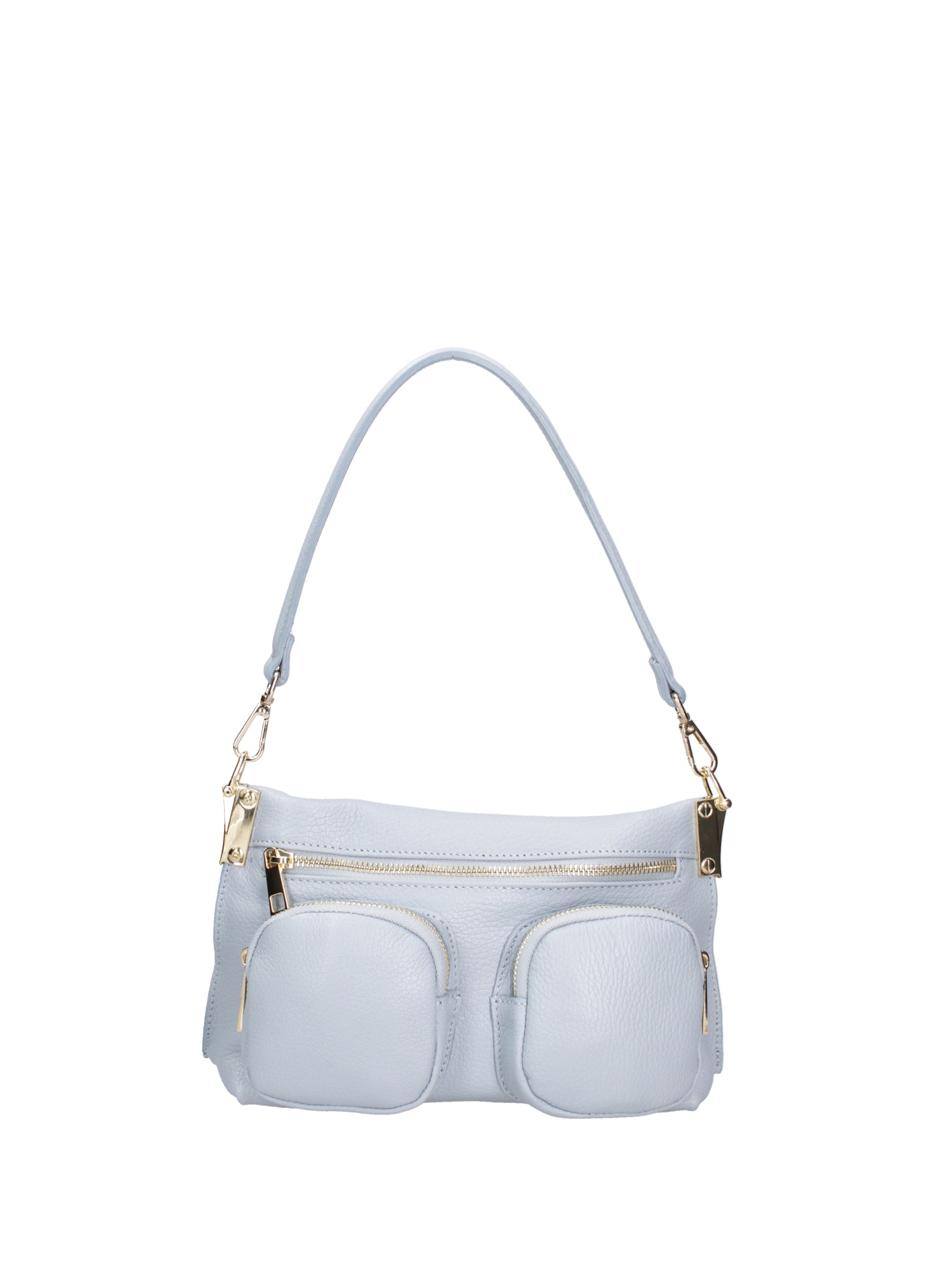 Borsa a spalla da donna Vera pelle 07147-D92 CELESTE Roberta Rossi