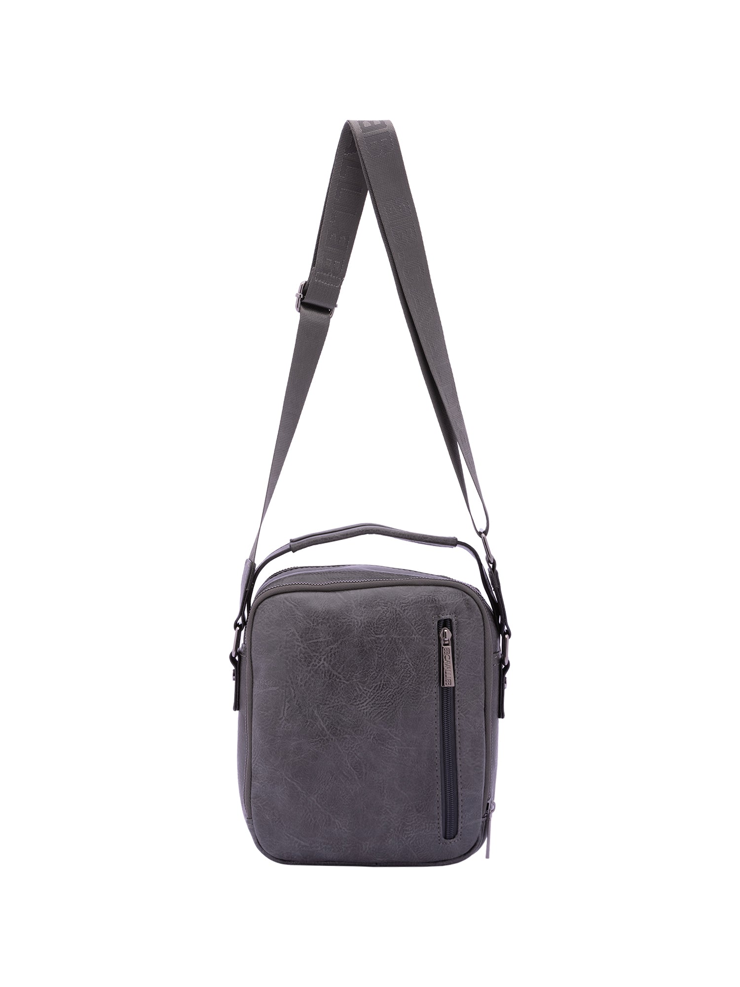 Borsa a tracolla uomo Ecopelle e poliestere BC1193-GRIGIO B Cavalli