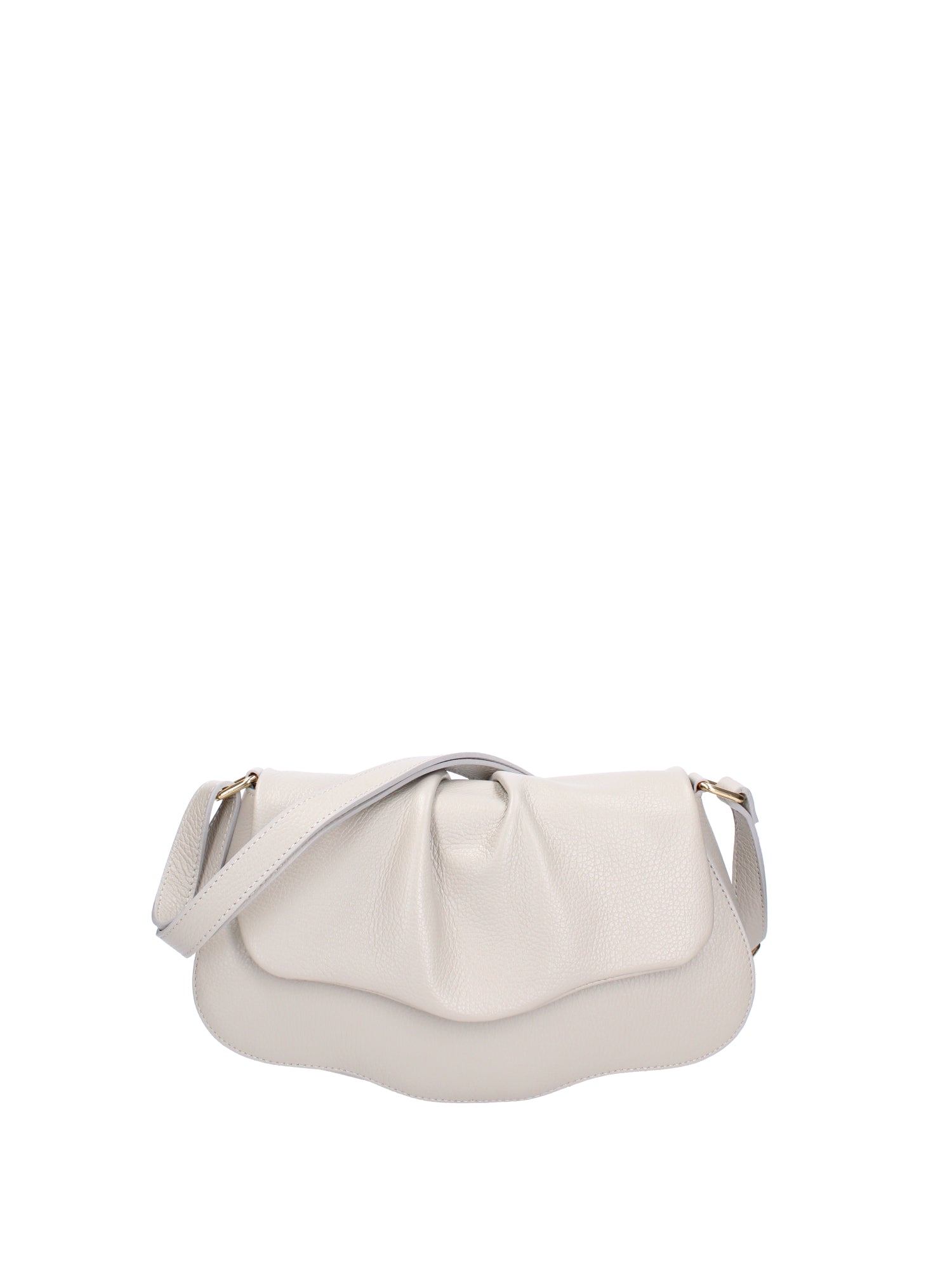 Borsa a spalla da donna Vera pelle 07152-D86 GRIGIO PERLA Viola Castellani