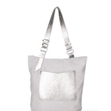 Borsa a spalla da donna Vera pelle 07312-D21 GRIGIO+L020 Roberta Rossi