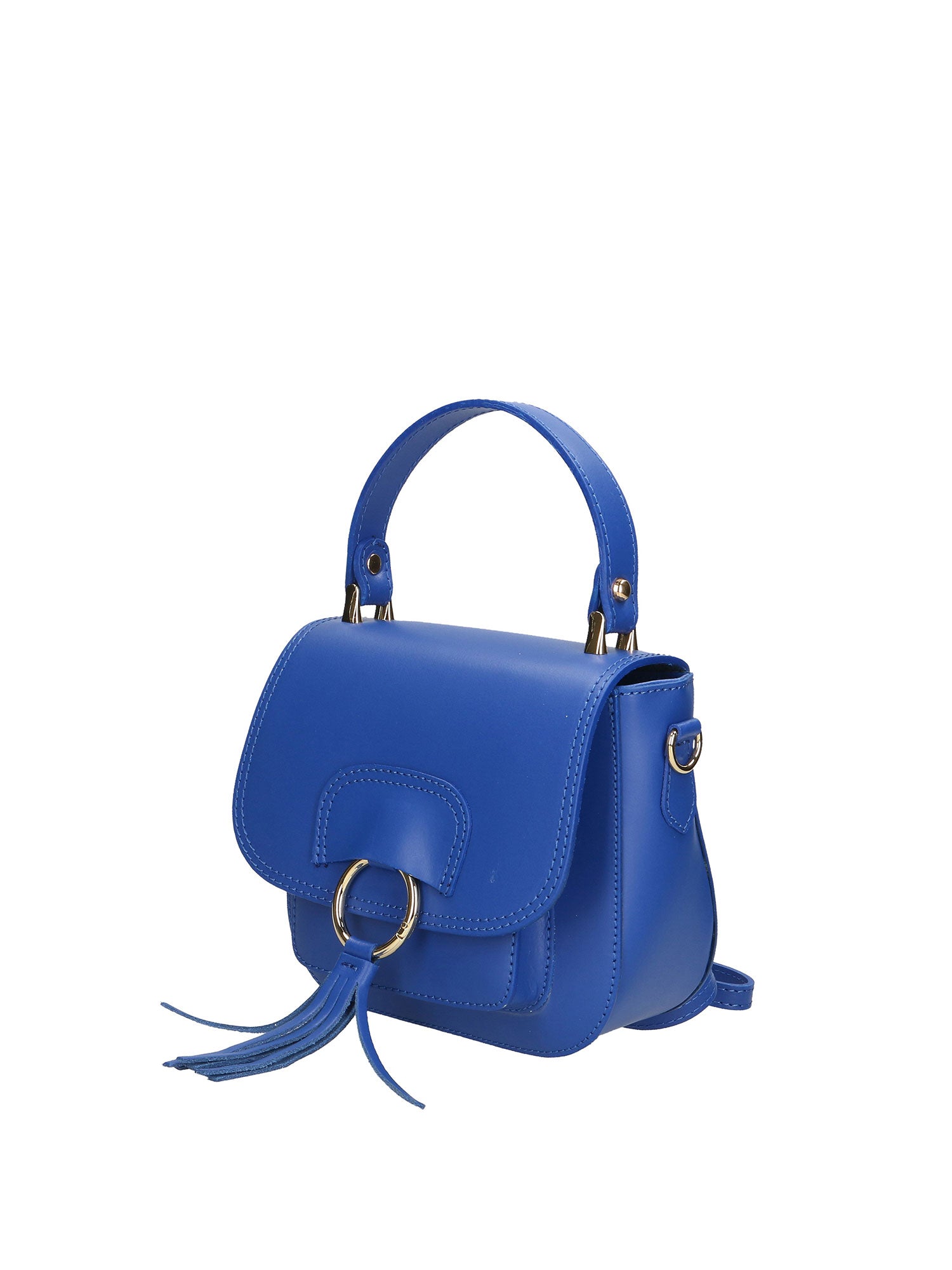 Ravenna Borsa a mano da donna Vera pelle 1524-BLU Gave Lux
