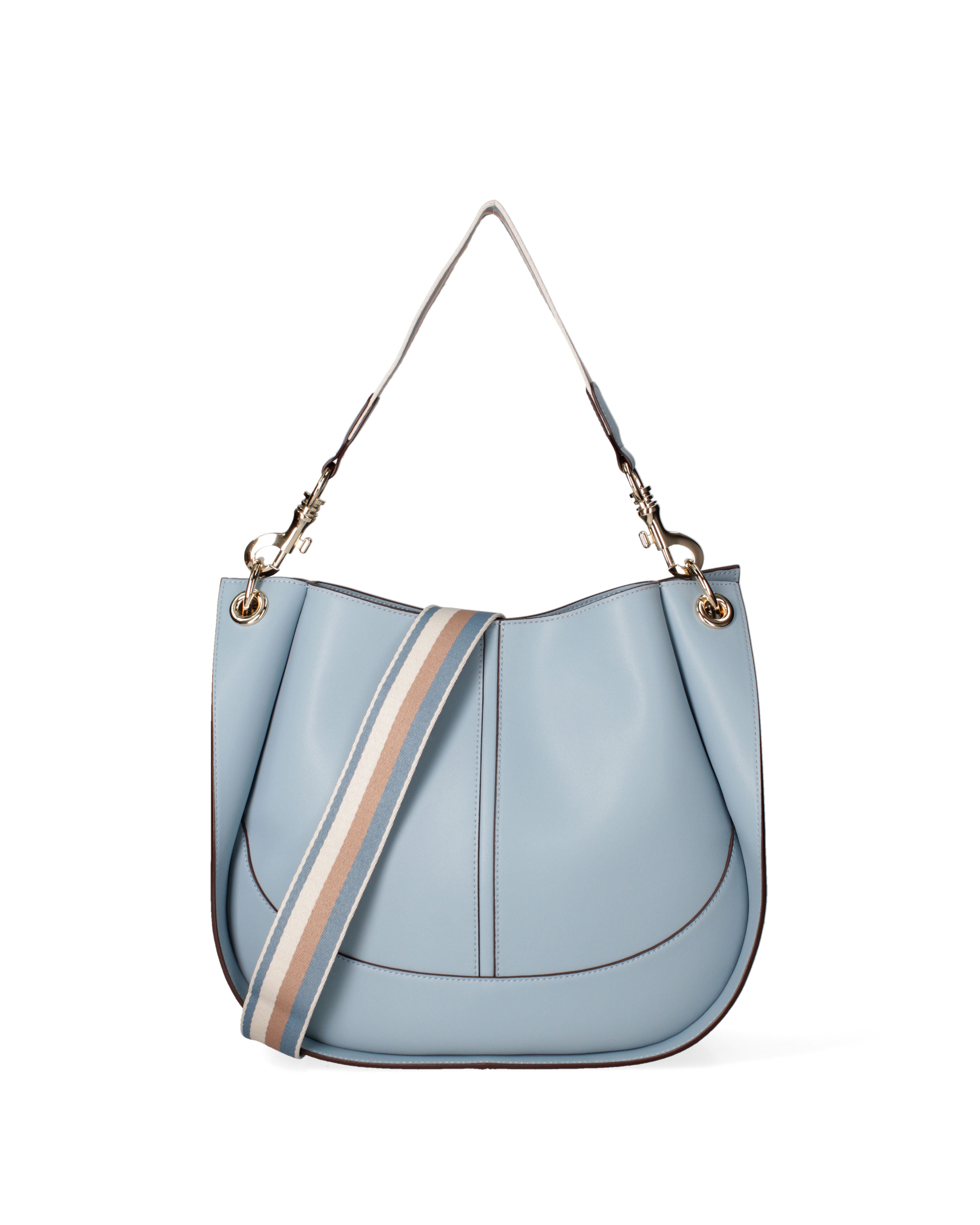 Borsa a spalla da donna 100% pelle riciclata 07224-Cielo Viola Castellani