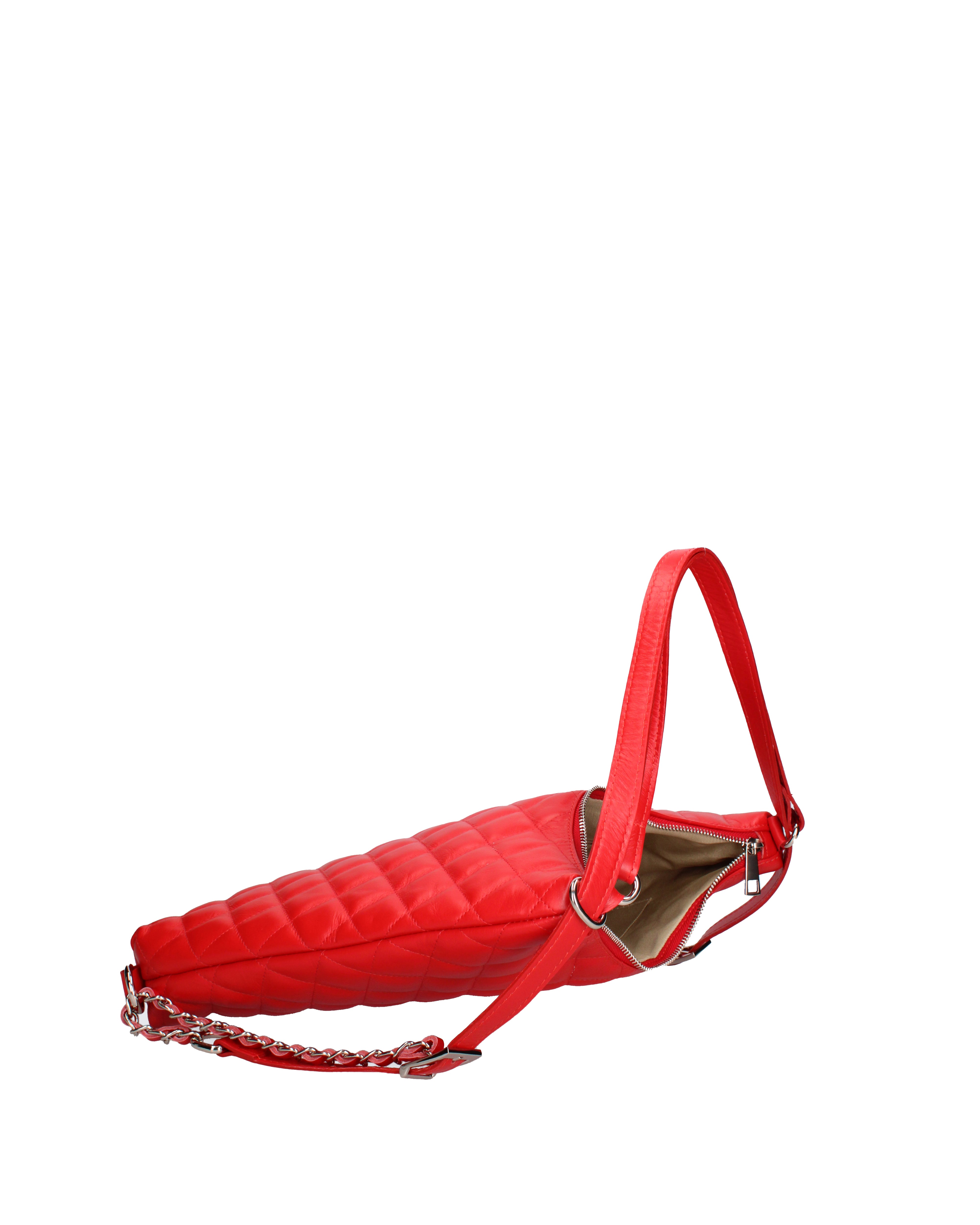 Borsa a spalla convertibile in zaino Vera pelle 07144-S58 ROSSO FUOCO Roberta Rossi