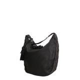 Silvana Elite Borsa a spalla donna Misto nylon e pelle LK0265-NERO Gave Lux
