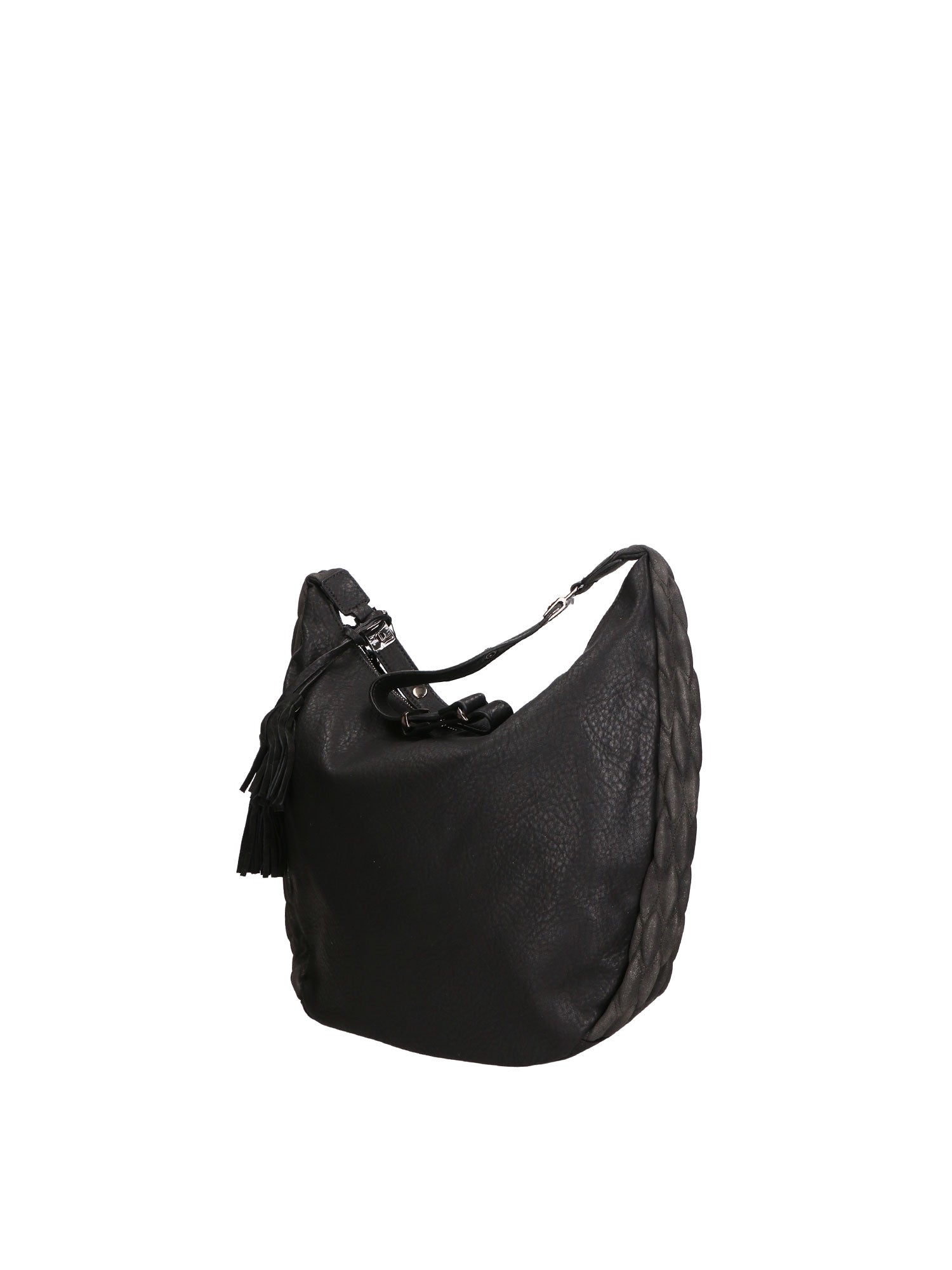 Silvana Elite Borsa a spalla donna Misto nylon e pelle LK0265-NERO Gave Lux