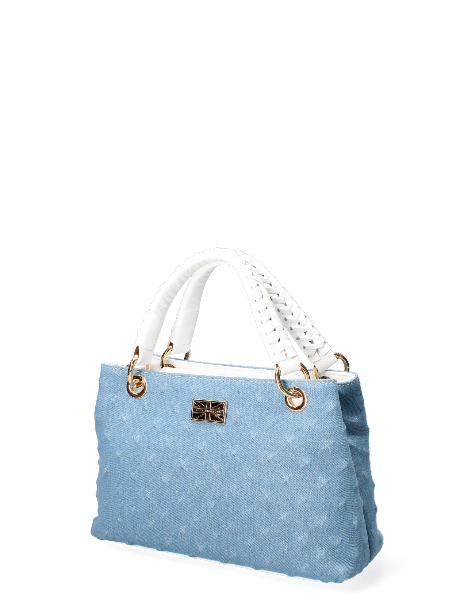 Borsa a mano da donna Vera pelle JR-W-1114JS-LIGHT JEANS-WHITE John Richmond