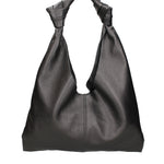 Borsa a spalla da donna 100% vera pelle 07156-D28 NERO Viola Castellani