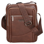 Borsa a tracolla uomo in pelle PU Casual PCL3002-COFFEE Northampton Polo Club