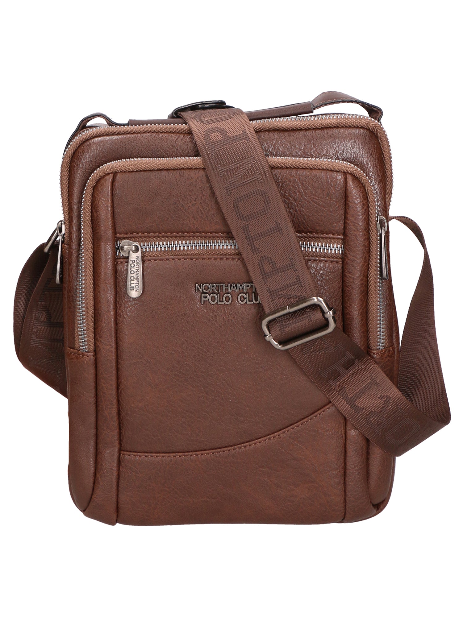 Borsa a tracolla uomo in pelle PU Casual PCL3002-COFFEE Northampton Polo Club