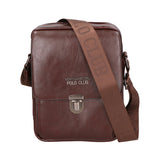 Borsa a tracolla uomo in pelle PU Casual PCL3078-COFFEE Northampton Polo Club