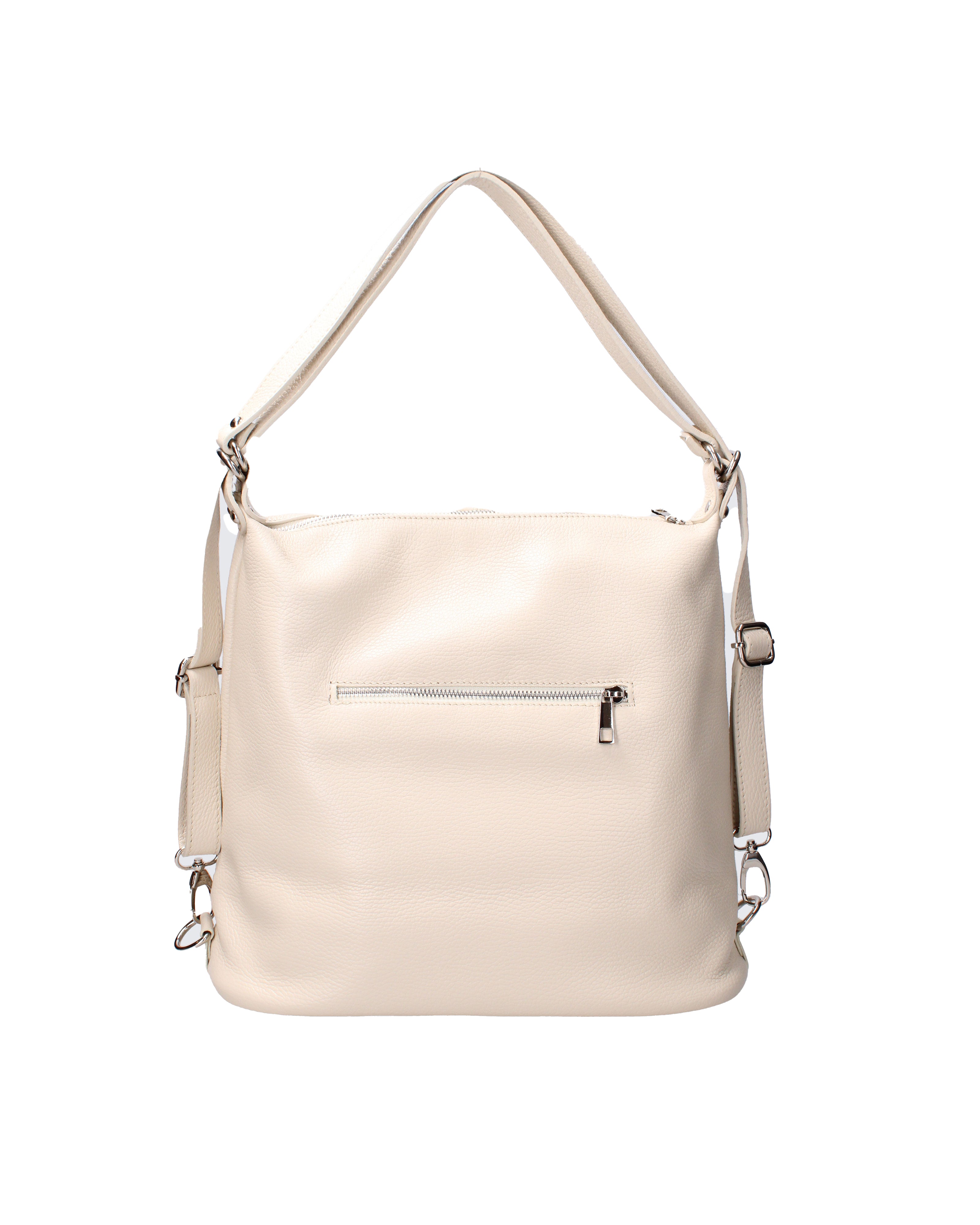 Vera pelle 07135-D37 LATTE Borsa a spalla convertibile Anjelica Viola Castellani