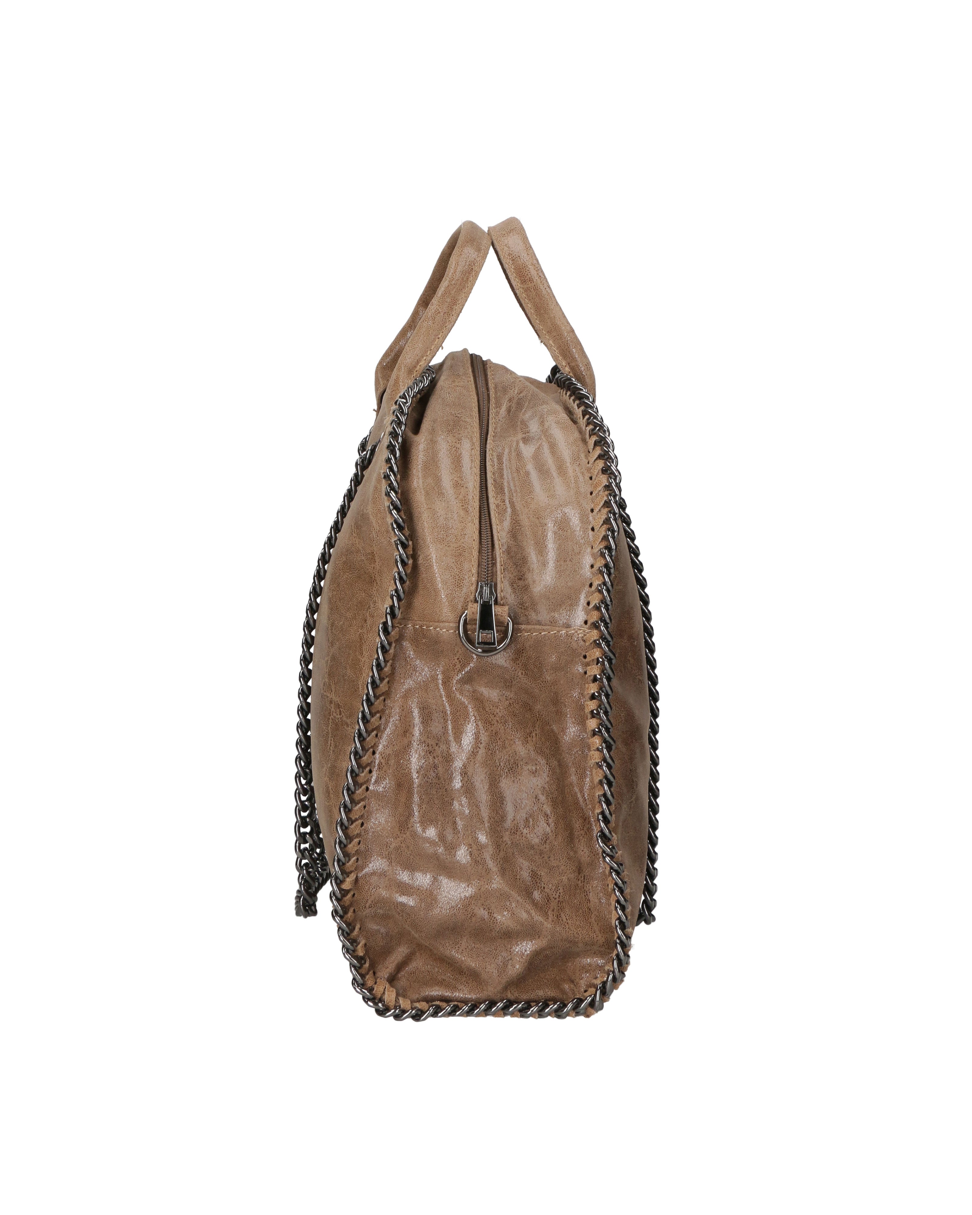 Erebea Borsa a mano da donna Vera pelle 80020-TAUPE Gave Lux
