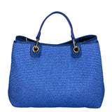 Amanda Borsa a mano da donna Vera pelle e paglia 05168-530 D22 BLUETTE Gave Lux