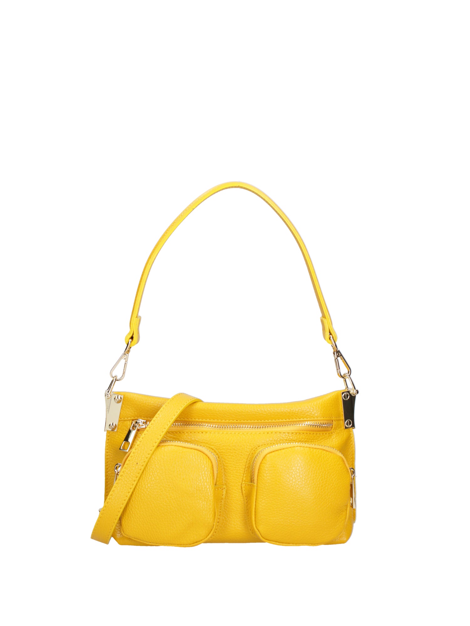 Borsa a spalla da donna Vera pelle 07147-D04 GIALLO Roberta Rossi