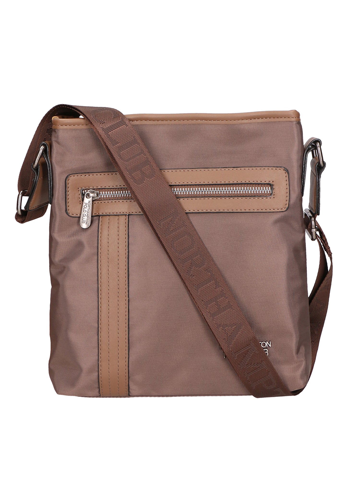 Borsa a tracolla uomo Pelle vegana PU PCL3161-EARTH Northampton Polo Club