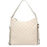 Borsa a spalla convertibile in zaino Vera pelle 07144-S37 LATTE Roberta Rossi