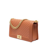 Borsa a mano da donna 100% PVC FLAT M-RAME + OFF GOLD Marc Ellis