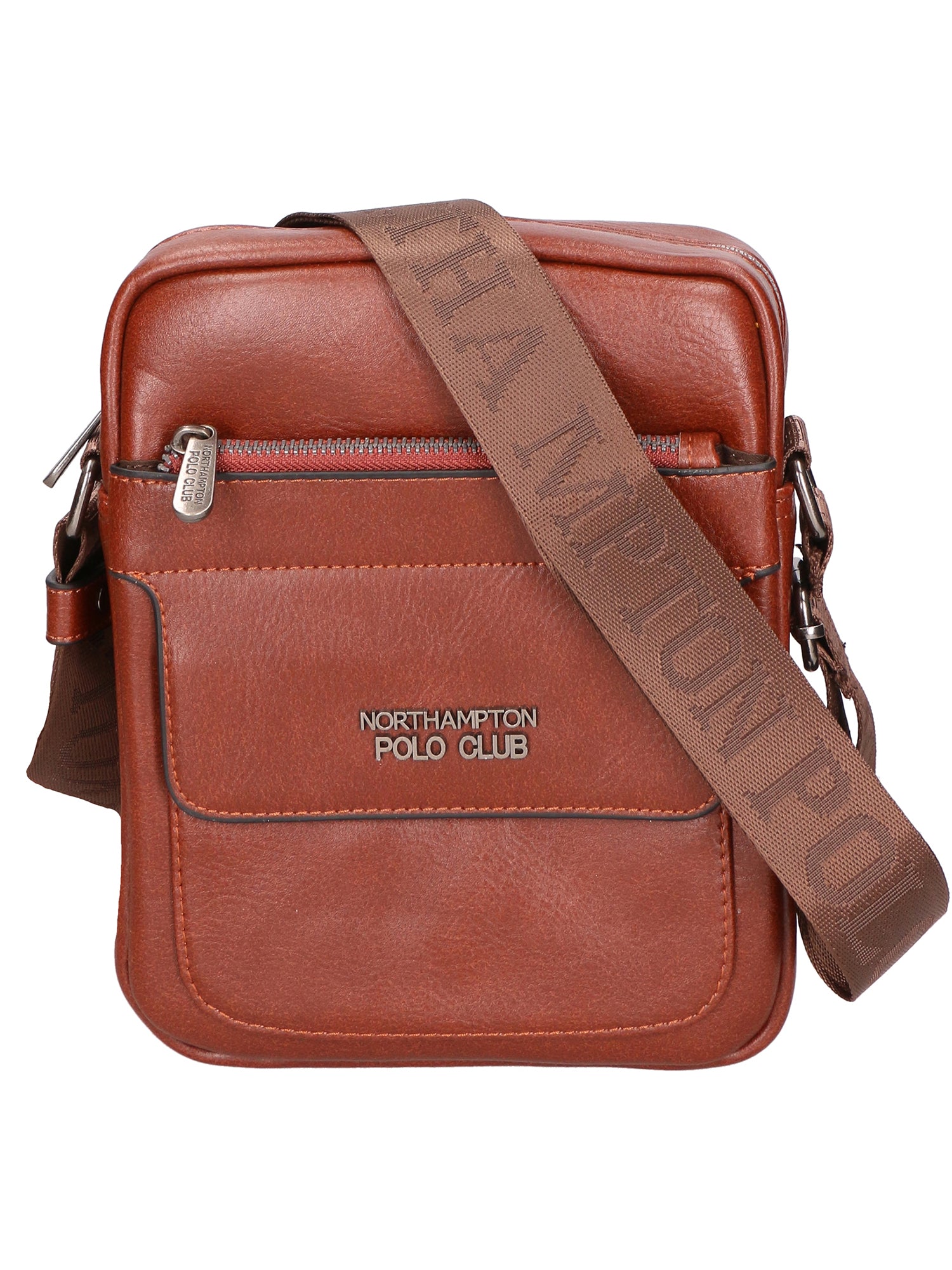 Borsa a tracolla uomo in pelle PU Casual PCL3082-COFFEE Northampton Polo Club
