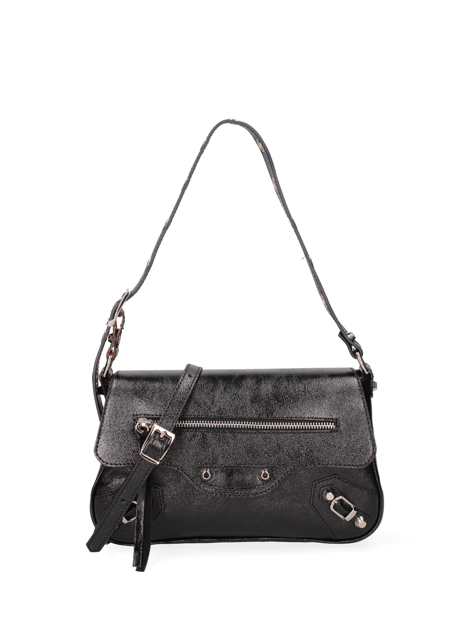 Borsa a spalla da donna Vera pelle 07234-L022 NERO Roberta Rossi