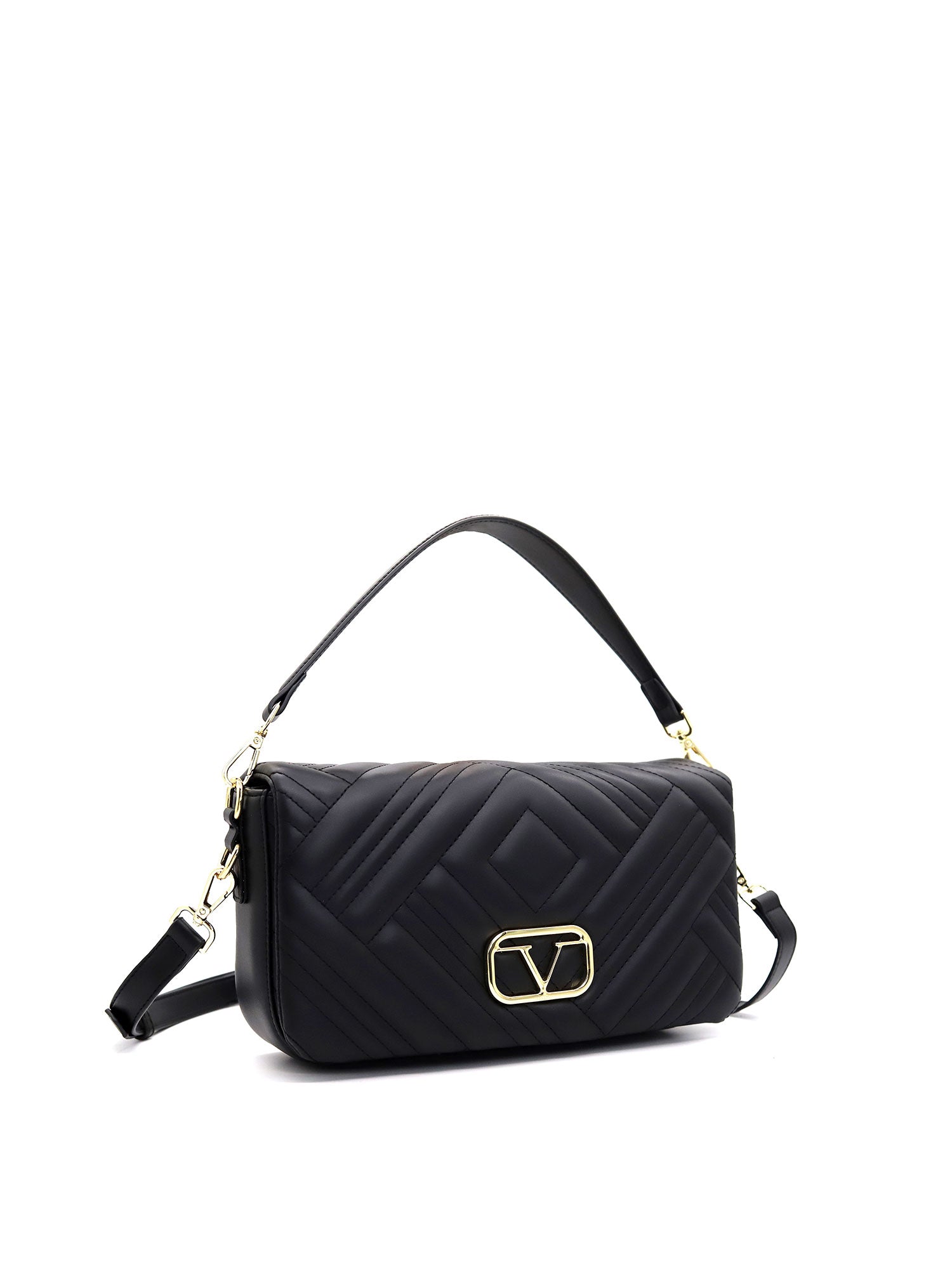 Marbella Borsa a spalla da donna Ecopelle VT-205-NERO 19V69 Italia