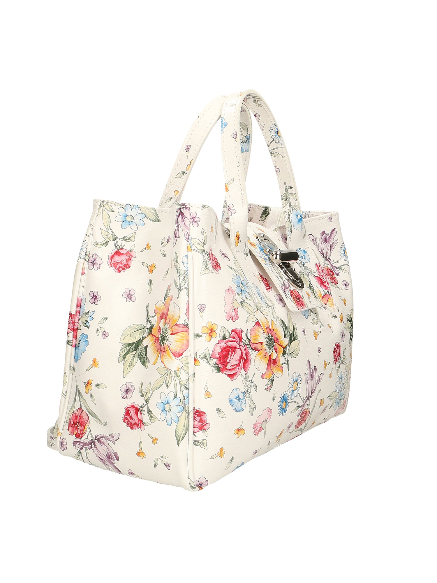 Ascoli Borsa a mano da donna Pelle stampata cocco 7718-FIORI Gave Lux