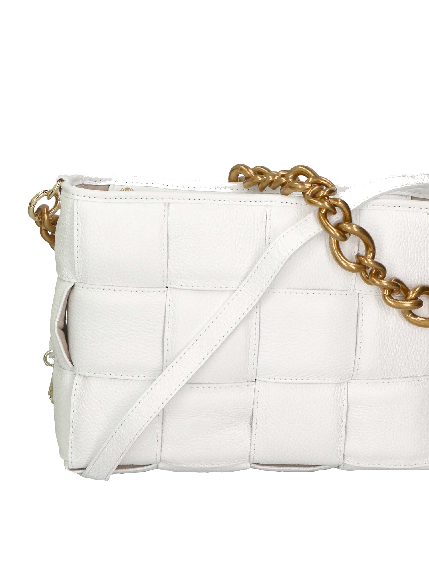 Agostina Borsa a mano da donna Vera pelle 04691-BIANCO WHITE Gave Lux